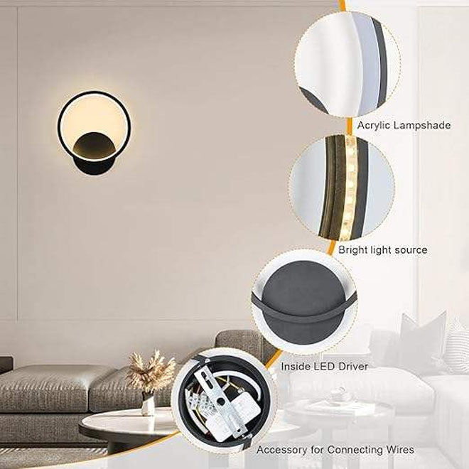 bedroom led lights on wall
