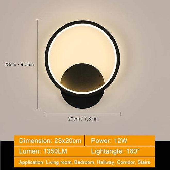 bedroom led lights on wall