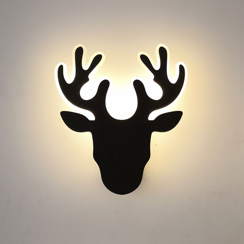 deer head wall light