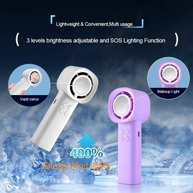 3 - in - 1 Lighted Vanity Mirror Portable USB Rechargeable Handled Cooling Fan - Better - Light(HK Belisson) Lighting Co.,Ltd