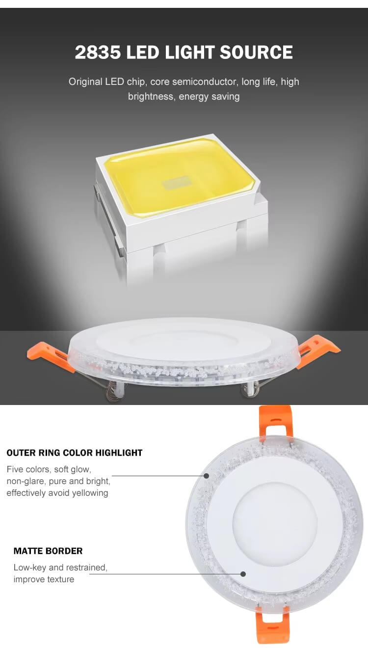 3W+3W Multi color LED Panel Light - Better - Light(HK Belisson) Lighting Co.,Ltd