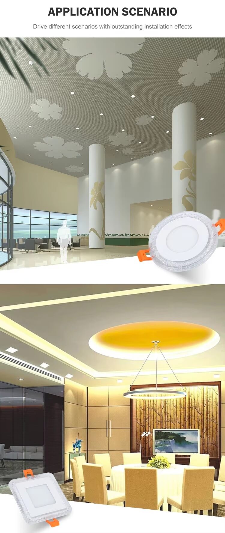 3W+3W Multi color LED Panel Light - Better - Light(HK Belisson) Lighting Co.,Ltd
