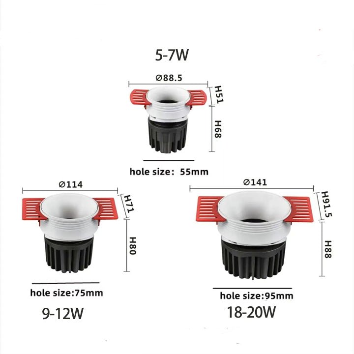 Anti Glare Recessed Trimless Downlight - Better - Light(HK Belisson) Lighting Co.,Ltd