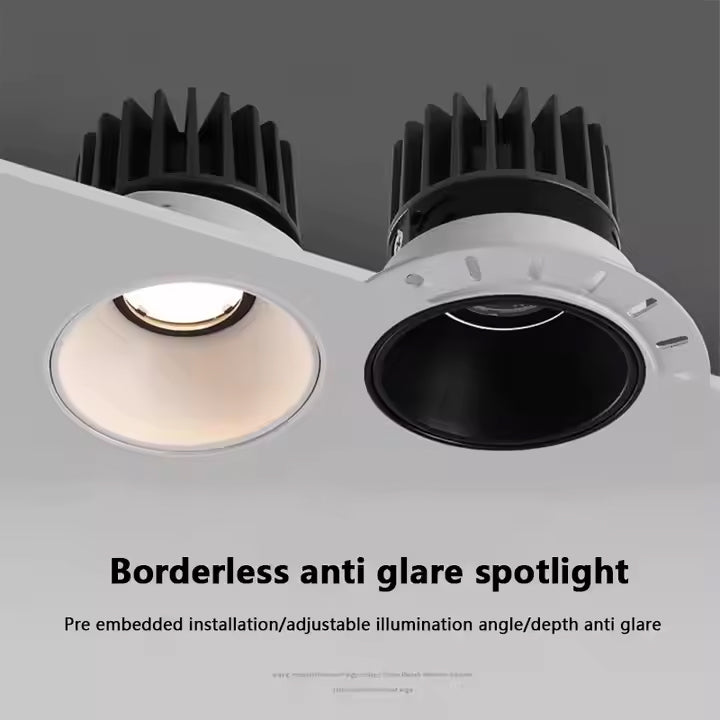 High CRI 90 Anti - Glare Adjustable Round Recessed Trimless Spot Lights - Better - Light(HK Belisson) Lighting Co.,Ltd