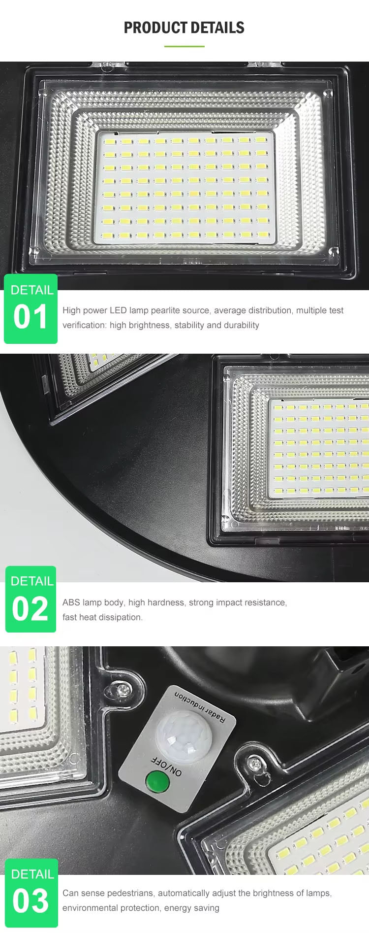 IP65 Human Sensor Induction Solar Garden Street Light - Better - Light(HK Belisson) Lighting Co.,Ltd
