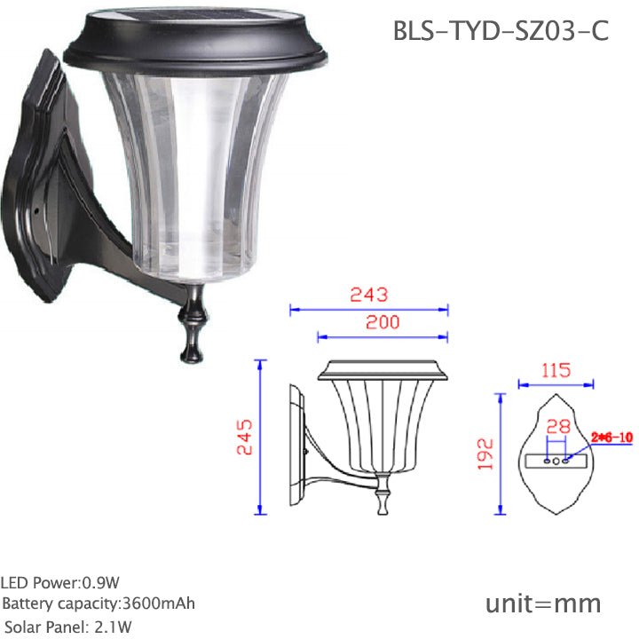 IP65 Waterproof Solar LED Fence Light - Better - Light(HK Belisson) Lighting Co.,Ltd