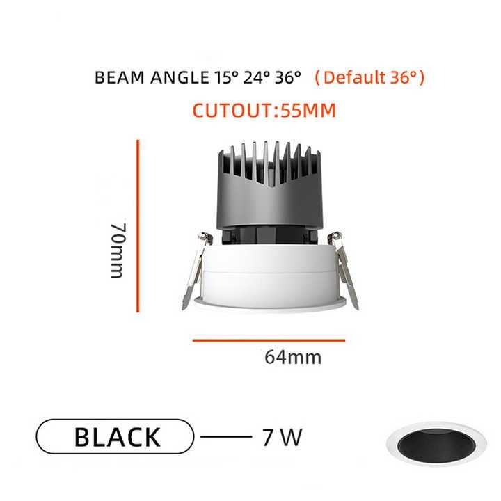 Iron black adjustable LED Downlight - Better - Light(HK Belisson) Lighting Co.,Ltd