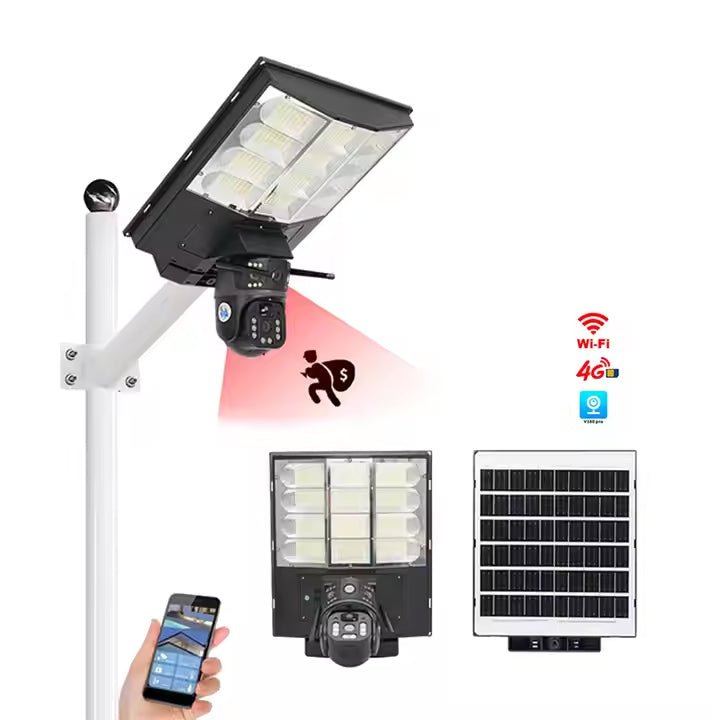 Solar Power Supply Led Street Light Lamp With CCTV Camera - Better - Light(HK Belisson) Lighting Co.,Ltd