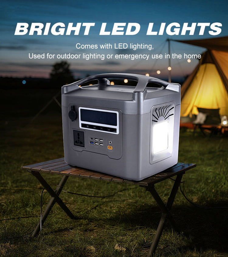 600W CE ROHS Certified LiFePO4 AC DC Output Solar Generator Household Energy Storage System Portable Solar Power Station