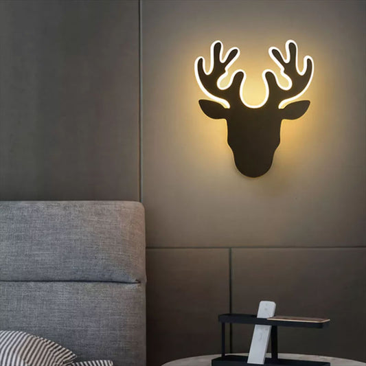 deer head wall light