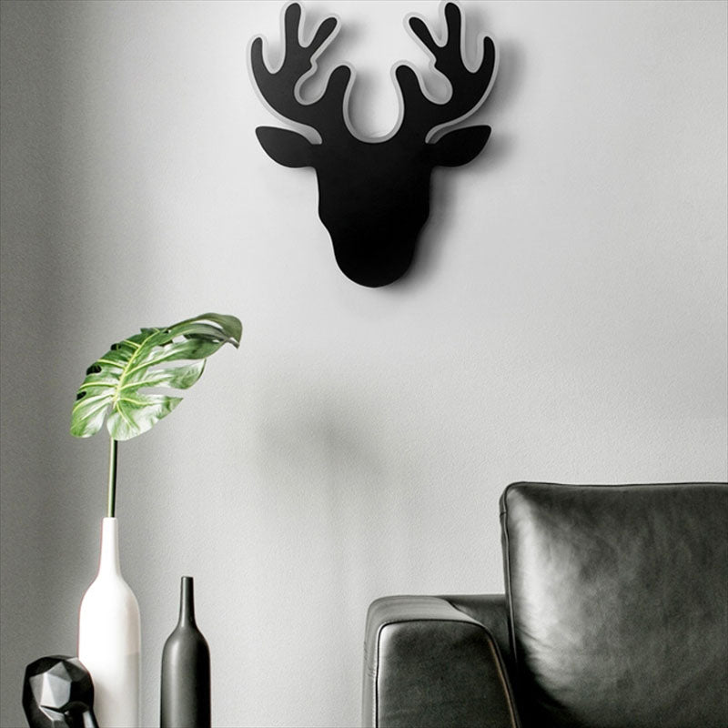 deer head wall light