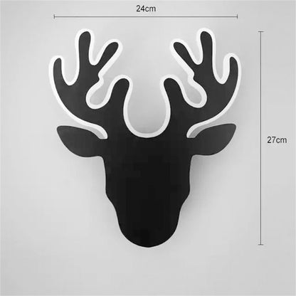 deer head wall light