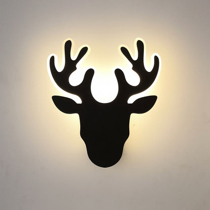 deer head wall light