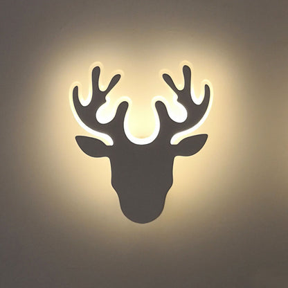 deer head wall light