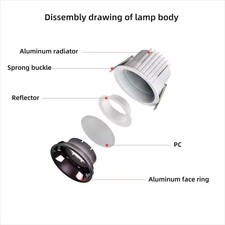 Anti - Glare Recessed Aluminum Shell 10W LED Downlight - Better - Light(HK Belisson) Lighting Co.,Ltd