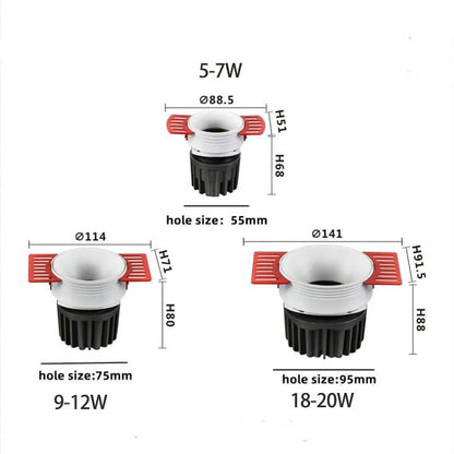 Anti Glare Recessed Trimless Downlight - Better - Light(HK Belisson) Lighting Co.,Ltd