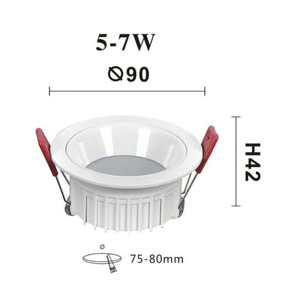 Anti Glare SMD Round Embedded Downlights - Better - Light(HK Belisson) Lighting Co.,Ltd