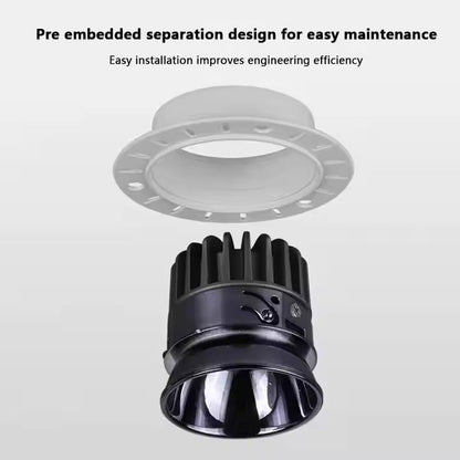 High CRI 90 Anti - Glare Adjustable Round Recessed Trimless Spot Lights - Better - Light(HK Belisson) Lighting Co.,Ltd