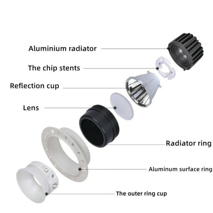 High CRI 90 Anti - Glare Adjustable Round Recessed Trimless Spot Lights - Better - Light(HK Belisson) Lighting Co.,Ltd
