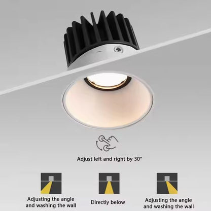 High CRI 90 Anti - Glare Adjustable Round Recessed Trimless Spot Lights - Better - Light(HK Belisson) Lighting Co.,Ltd
