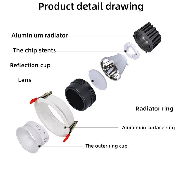 Indoor Nordic Adjustable Rimless Stylish Ceiling LED Spot Lights - Better - Light(HK Belisson) Lighting Co.,Ltd