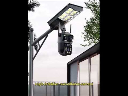 Solar Power Supply Led Street Light Lamp With CCTV Camera